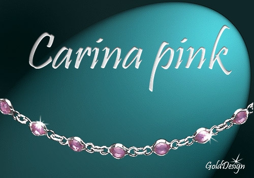 Carina pink - řetízek stříbřený